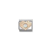 NOMINATION COMPOSABLE CLASSIC DIAMOND HEART WHITE OPAL 430516/07