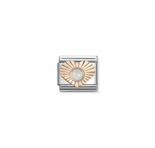 NOMINATION COMPOSABLE CLASSIC DIAMOND HEART WHITE OPAL 430516/07