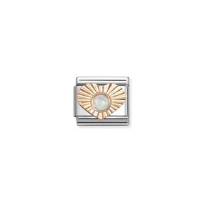 NOMINATION COMPOSABLE CLASSIC DIAMOND HEART WHITE OPAL 430516/07