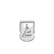 NOMINATION COMPOSABLE CLASSIC ENGRAVED CHARM CAT LOVER FACE 331811/14