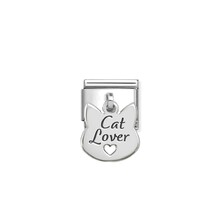 NOMINATION COMPOSABLE CLASSIC ENGRAVED CHARM CAT LOVER FACE 331811/14