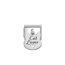 NOMINATION COMPOSABLE CLASSIC ENGRAVED CHARM CAT LOVER FACE 331811/14