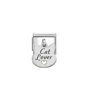 NOMINATION COMPOSABLE CLASSIC ENGRAVED CHARM CAT LOVER FACE 331811/14