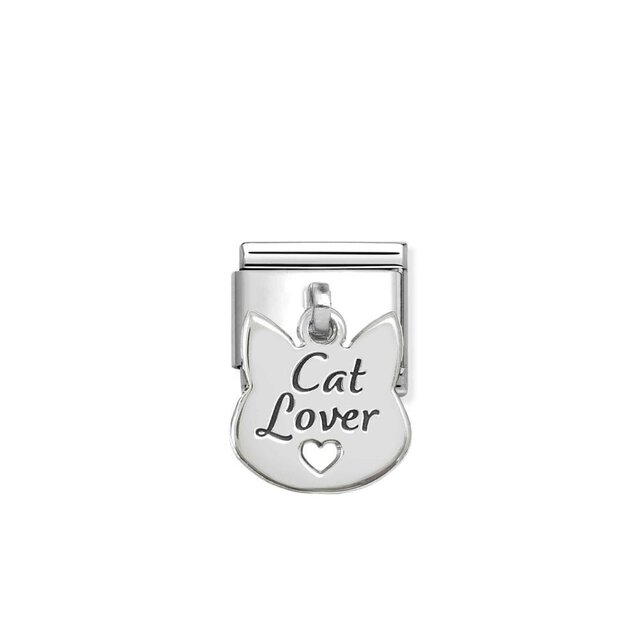 NOMINATION COMPOSABLE CLASSIC ENGRAVED CHARM CAT LOVER FACE 331811/14