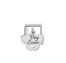 NOMINATION COMPOSABLE CLASSIC ENGRAVED CHARM DOG LOVER FACE 331811/13