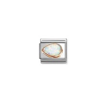 NOMINATION COMPOSABLE CLASSIC DROP LEFT WHITE OPAL 430513/07