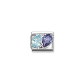 NOMINATION COMPOSABLE CLASSIC LIGHT BLUE-BLUE DOUBLE DROPS 330329/18