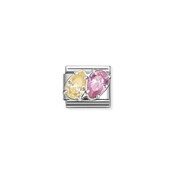 NOMINATION COMPOSABLE CLASSIC YELLOW-PINK DOUBLE DROPS 330329/17