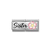 NOMINATION COMPOSABLE DOUBLE CLASSIC DETAILED SISTER FLOWER 330734/15