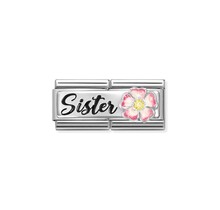 NOMINATION COMPOSABLE DOUBLE CLASSIC DETAILED SISTER FLOWER 330734/15
