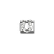 NOMINATION COMPOSABLE CL SYMBOL WHITE HORSESHOE 330304/51