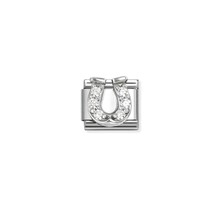 NOMINATION COMPOSABLE CL SYMBOL WHITE HORSESHOE 330304/51
