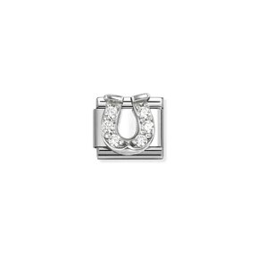 NOMINATION COMPOSABLE CL SYMBOL WHITE HORSESHOE 330304/51