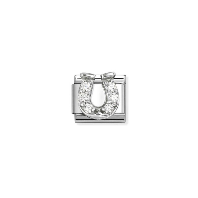 NOMINATION COMPOSABLE CL SYMBOL WHITE HORSESHOE 330304/51