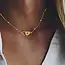 Goodies Initiaal Ketting Hartje Goudkleurig | Stainless Steel | Waterproof | Persoonlijk Cadeau