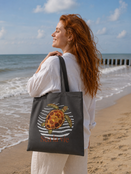 Goodies Label Cotton Bag Grijs Sea La Vie Schildpad