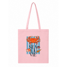 Goodies Label Cotton Bag zacht roze Sea La Vie Krab