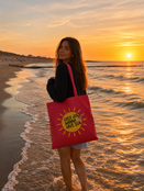 Goodies Label Cotton Bag  Fuchsia Girls Just Wanna Have Sun