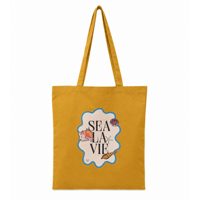 Goodies Label Cotton Bag Mosterd Geel Sea La Vie
