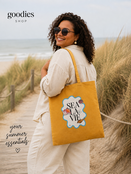 Goodies Label Cotton Bag Mosterd Geel Sea La Vie