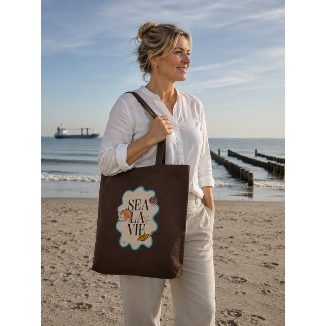 Goodies Label Cotton Bag chocolade Bruin Sea La Vie