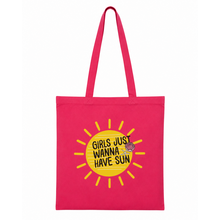 Goodies Label Cotton Bag  Fuchsia Girls Just Wanna Have Sun