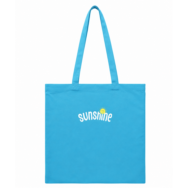 Goodies Label Cotton Bag ligt blauw Sunshine klein
