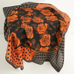 Goodies Label Sjaaltje Rose Dots Orange 70 x 70 cm