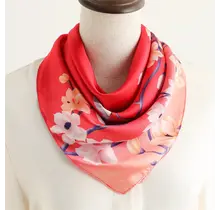Goodies Label Sjaaltje Blossom Coral 70 x 70 cm | Bloemenprint
