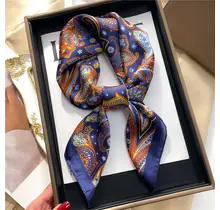 Goodies Label Sjaaltje Paisley Navy 70 x 70 cm