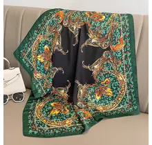 Goodies Label Sjaaltje Baroque Leopard Green 70 x 70 cm
