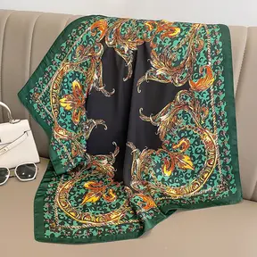 Goodies Label Sjaaltje Baroque Leopard Green 70 x 70 cm
