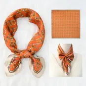 Goodies Label Sjaaltje Equestrian Orange 70 x 70 cm
