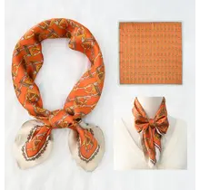Goodies Label Sjaaltje Equestrian Orange 70 x 70 cm
