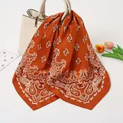 Goodies Label Sjaaltje Bandana Paisley Rust 70 x 70 cm