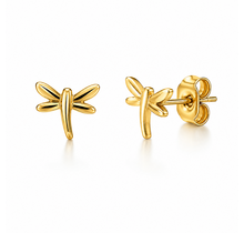 Stainless Steel Oorstuds Libelle – Goud