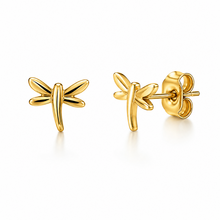 Stainless Steel Oorstuds Libelle – Goud