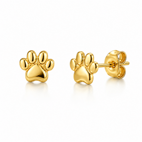 Stainless Steel Oorstuds Pootje – Goud
