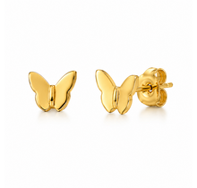 Stainless Steel Oorstuds Vlinder – Goud