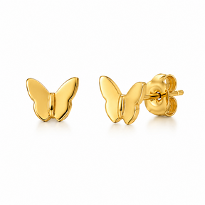 Stainless Steel Oorstuds Vlinder – Goud