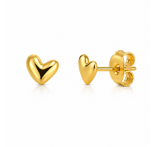 Stainless Steel Oorbellen Hartjes Speels – Goudkleurig