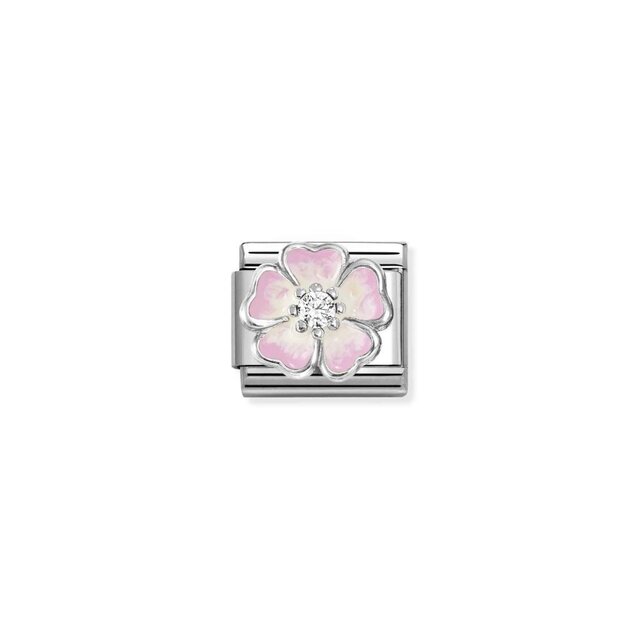 NOMINATION COMPOSABLE CLASSIC SIMBOL FLOWER PINK/WHITE 330321/17
