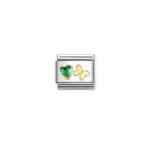 NOMINATION COMPOSABLE CLASSIC SYMBOLS GREEN BUTTERFLY 030613/15