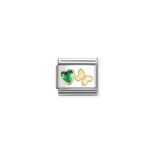 NOMINATION COMPOSABLE CLASSIC SYMBOLS GREEN BUTTERFLY 030613/15