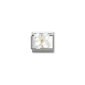 NOMINATION COMPOSABLE CLASSIC STONE SYMBOLS FLOWER WHITE MOTHER OF PEARL 030521/02