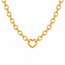 Goodies Label Goodies Label Goudkleurige Stainless Steel Schakelketting met Hart Clicker – 40 cm
