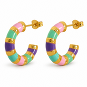Goodies Label Stainless Steel Rainbow Hoops 22 mm Goudkleurig