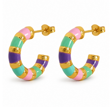 Goodies Label Stainless Steel Rainbow Hoops 22 mm Goudkleurig