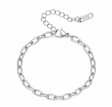 Goodies Label Stainless Steel Schakelarmband Zilverkleurig 15 + 5 cm