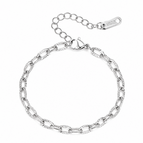 Goodies Label Stainless Steel Schakelarmband Zilverkleurig 15 + 5 cm